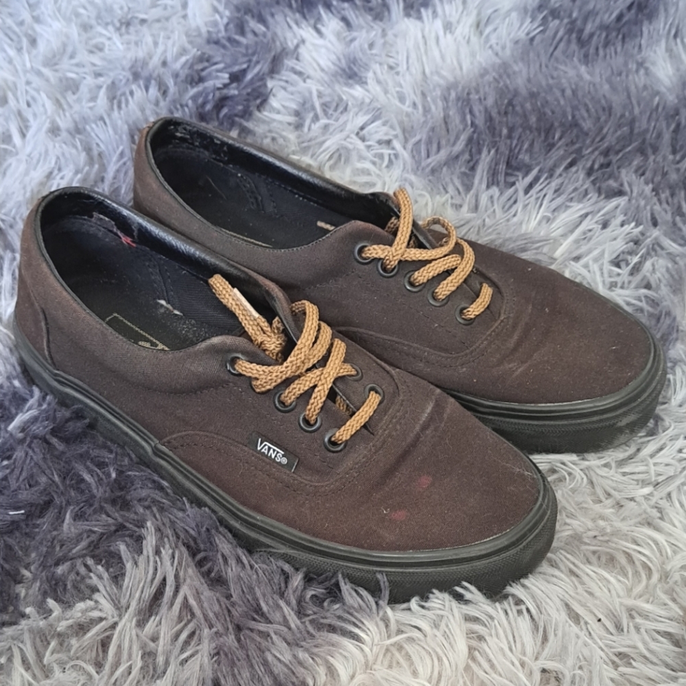 Black Van's ankle skating shoes